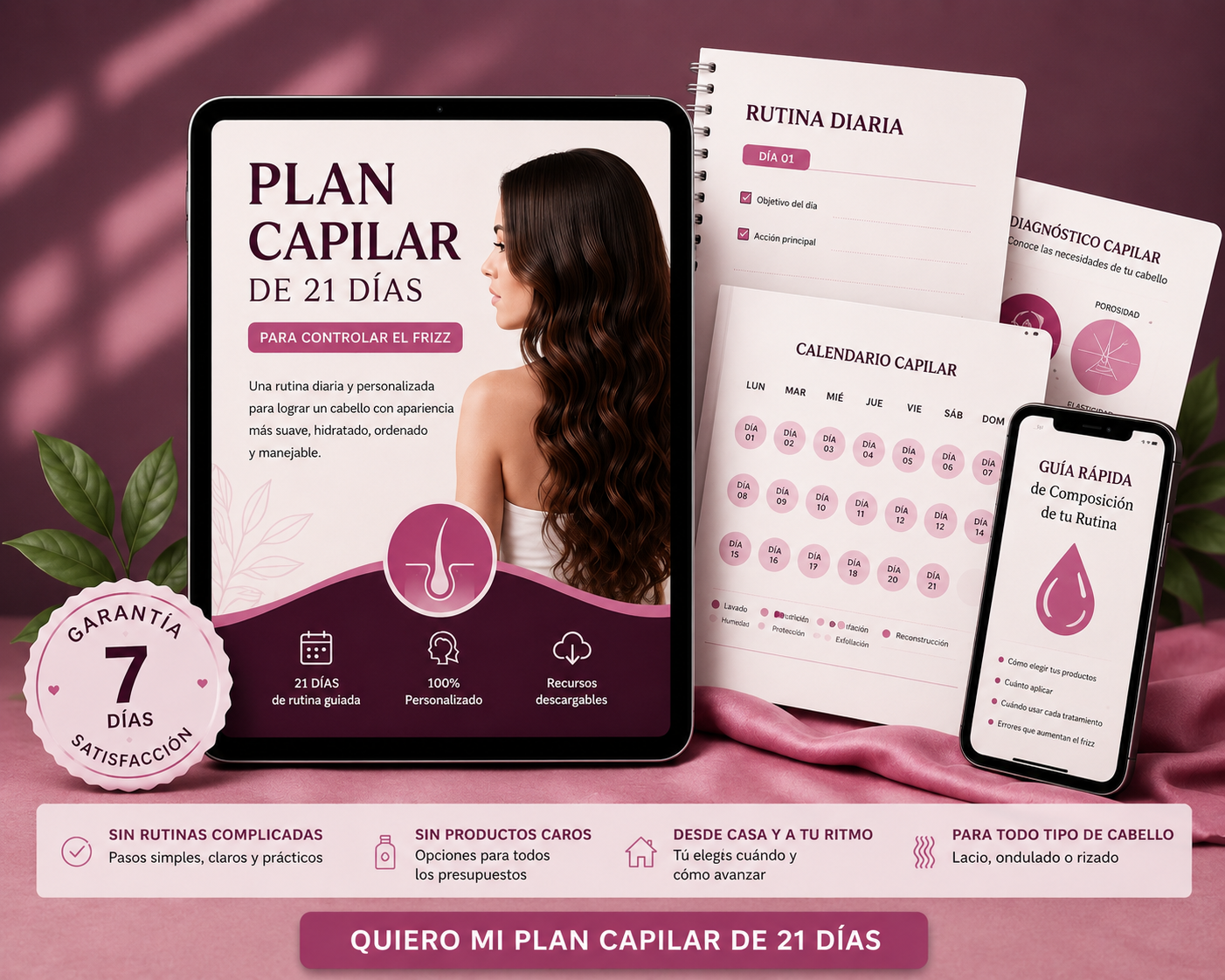 Plan Capilar de 21 Días + 5 BONOS DE REGALO