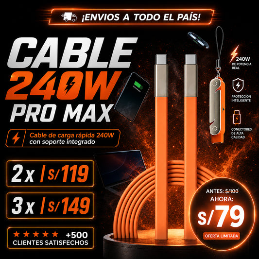 TEST CABLE 240W PRO MAX (Con Soporte Integrado)